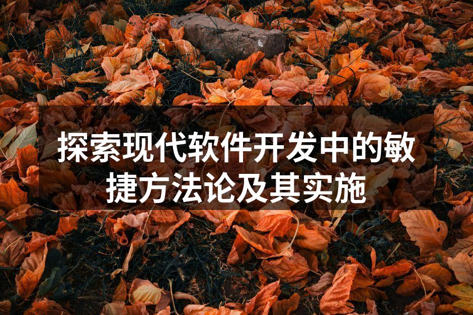 探索现代软件开发中的敏捷方法论及其实施
